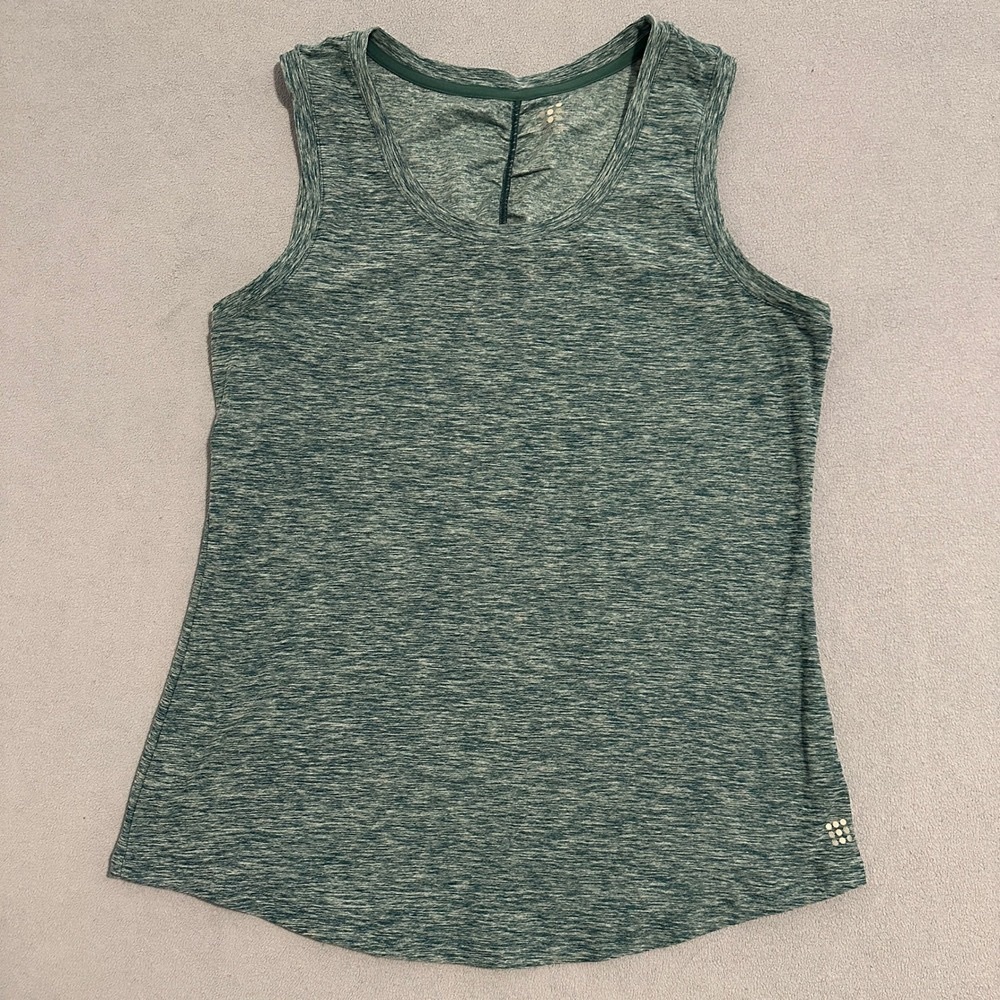 Heathered Green Sleeveless Tank Top